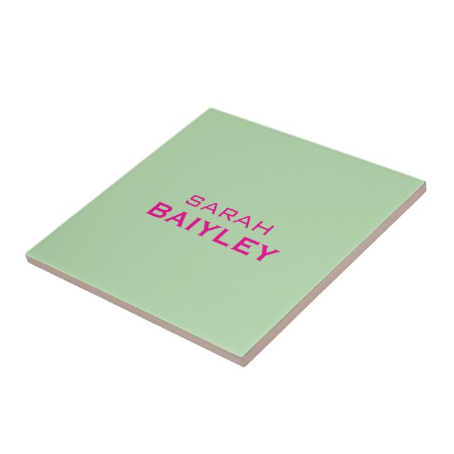 Minimalist custom name modern  tile (Side)