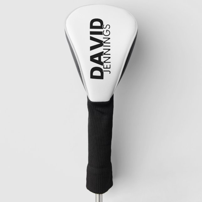 Minimalist Custom Name Or Logo Golf Head Cover (Front)