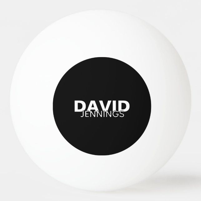 Minimalist Custom Name Or Logo Ping Pong Ball (Front)