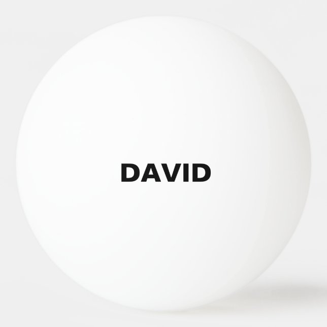 Minimalist Custom Name Or Logo Ping Pong Ball (Front)