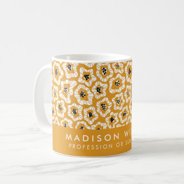 Minimalist Custom Name Personalised Coffee Mug (Front Left)