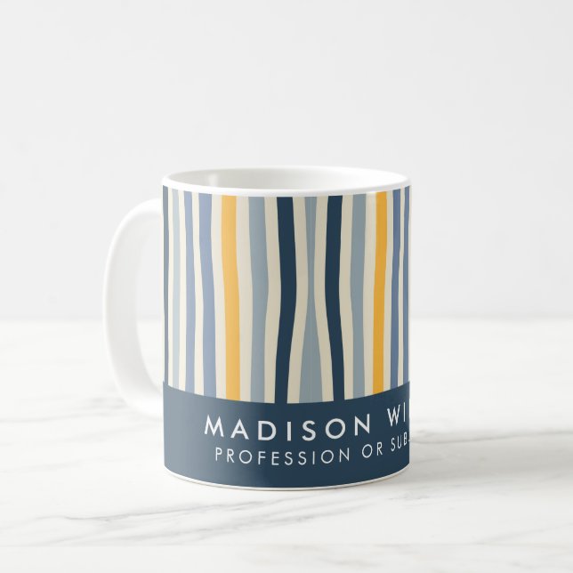 Minimalist Custom Name Personalised Coffee Mug (Front Left)