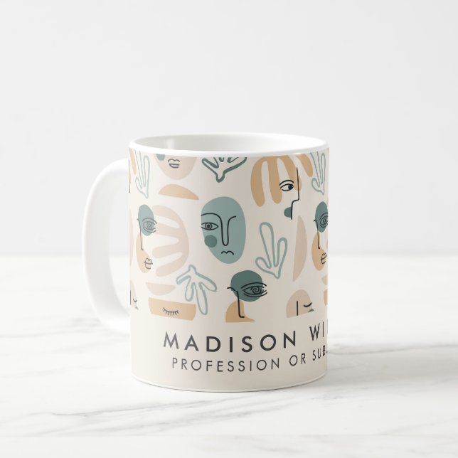 Minimalist Custom Name Personalised Coffee Mug (Front Left)