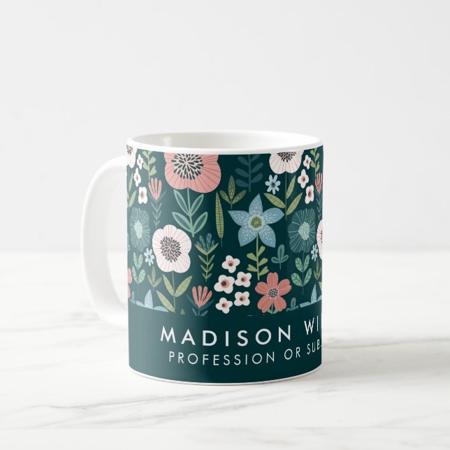Minimalist Custom Name Personalised Coffee Mug (Front Left)