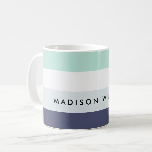 Minimalist Custom Name Personalised Coffee Mug (Front Left)
