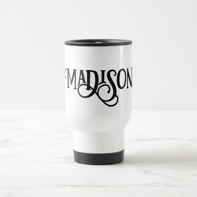 Minimalist Custom Name Travel Mug (Center)