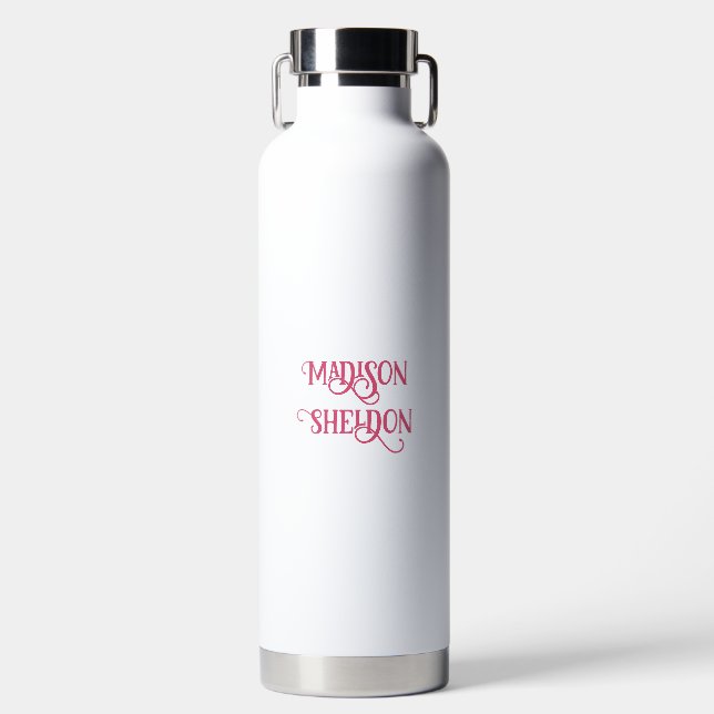 Minimalist Custom Name Water Bottle (Front)