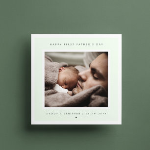Minimalist Custom Photo First Father's Day Modern Card