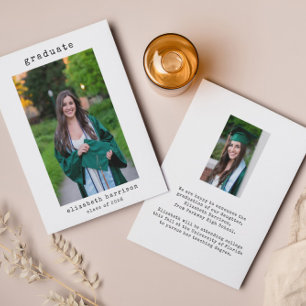 Minimalist Custom Photo Graduation Announcement