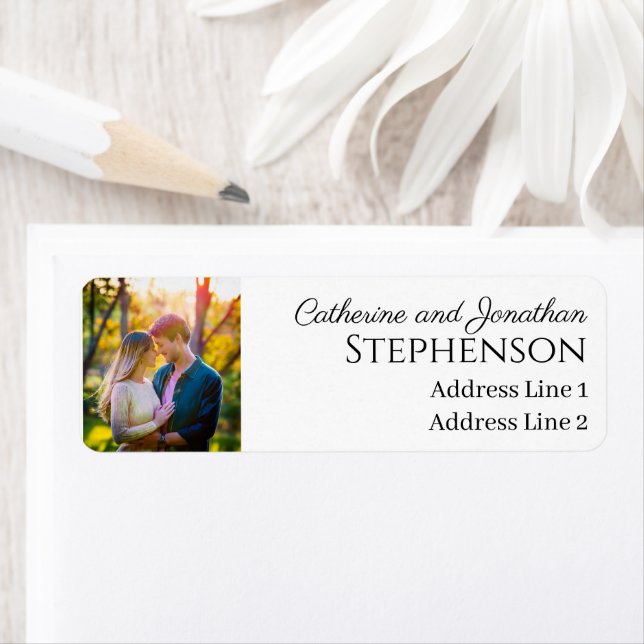Minimalist Custom Photo Return Address Labels (Insitu)