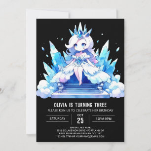 Minimalist Custom Princess Birthday Invitation
