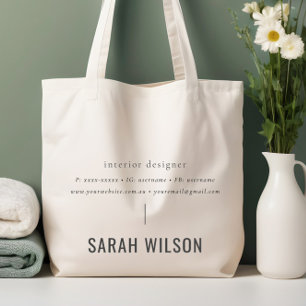 Minimalist Custom Promotional Business Company Tote Bag