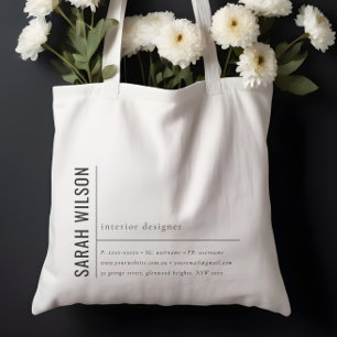 Minimalist Custom Promotional Business Company Tote Bag