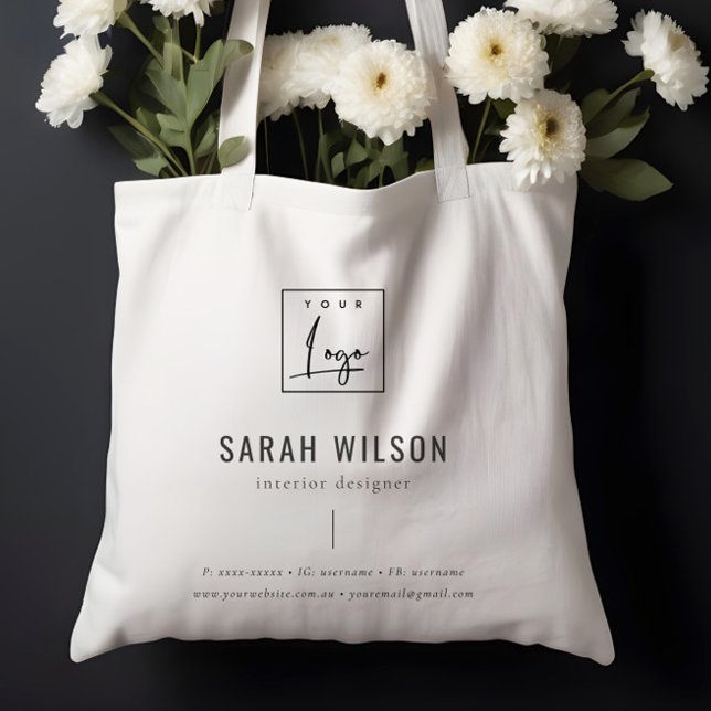 Minimalist Custom Promotional Business Logo Tote Bag (Creator Uploaded)