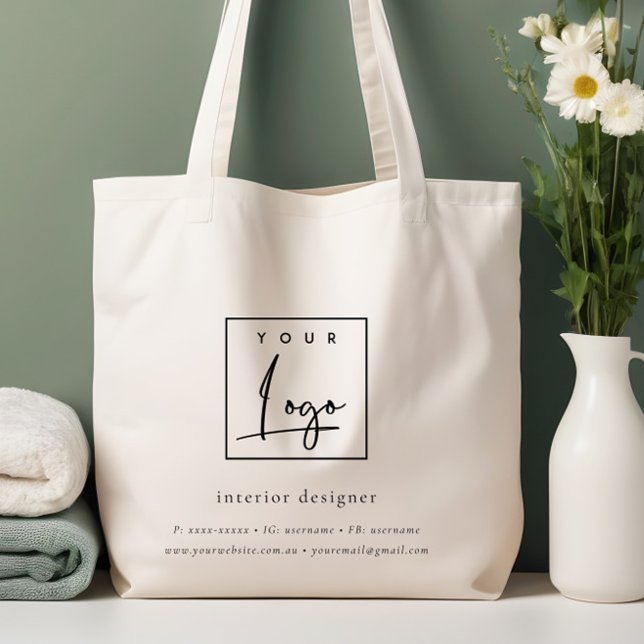 Minimalist Custom Promotional Business Logo Tote Bag (Creator Uploaded)