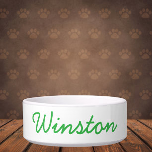 Minimalist Custom Script Pet Name Bowl