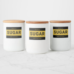 Minimalist Custom Sugar Label for Containers
