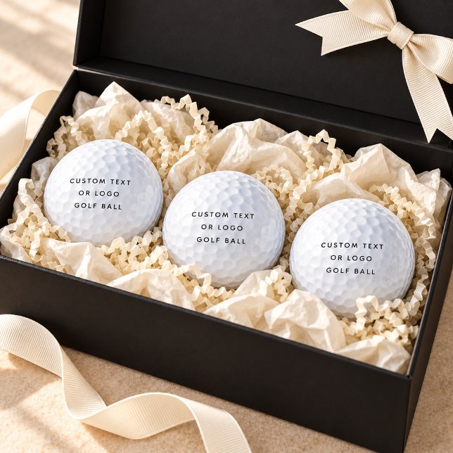Minimalist Custom Text Or Logo Golf Balls (Creator Uploaded)