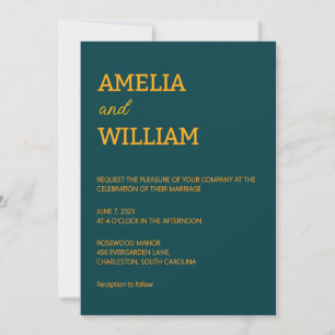 Minimalist Custom Wedding Invitation Template 