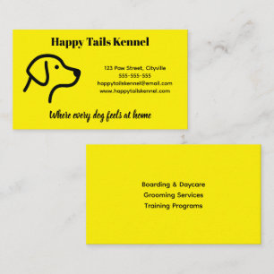 Minimalist  Customisable Kennel Business Card 