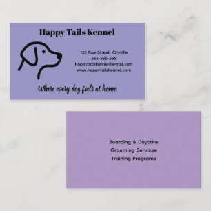 Minimalist  Customisable Kennel Business Card 