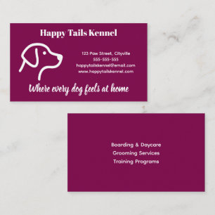 Minimalist  Customisable Kennel Business Card 