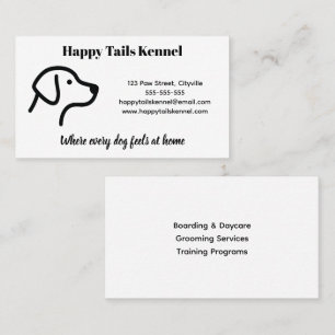 Minimalist Customisable Kennel Business Card