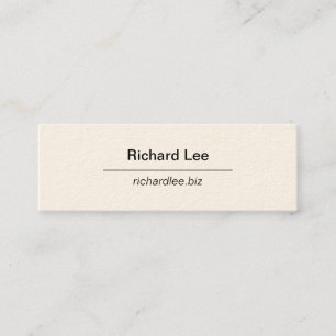 Minimalist customisable mini business card