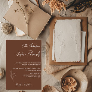 Minimalist Customisable Terracotta Bohemian Invitation