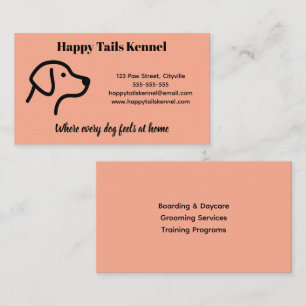 Minimalist  Customizable Kennel Business Card 