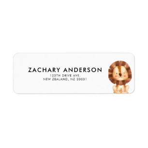 Minimalist Cute Baby Lion Kids Personalized Lab