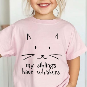 Minimalist Cute Cat Face Outline T-Shirt