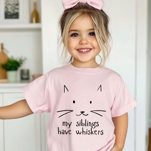 Minimalist Cute Cat Face Outline T-Shirt