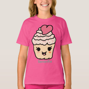 Minimalist Cute Cupcake with a Heart Love T-Shirt