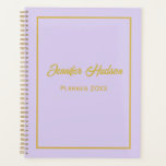 Minimalist Cute Girly Pale Lilac Script Weekly  Planner<br><div class="desc">Elevate your weekly planning with our Minimalist Cute Girly Weekly Planner, designed for those who appreciate subtle elegance. The planner features a soft, pale lilac script font that adds a touch of feminine charm without overwhelming the senses. The minimalist layout ensures that your schedule stays organised and clutter-free, allowing you...</div>