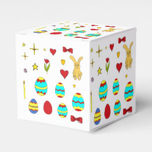 Minimalist Cute  Happy Easter  cartoon   Favour Box