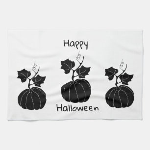 Minimalist Cute Happy Halloween Tea Towel