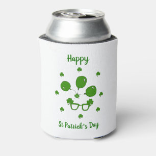 Minimalist  Cute Happy St Patrick's Day   Can Cooler