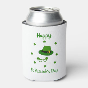 Minimalist  Cute Happy St Patrick's Day     Can Cooler
