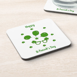 Minimalist Cute Happy St Patrick's Day Coaster
