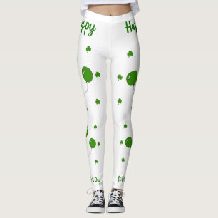 Minimalist Cute Happy St Patrick's Day Leggings