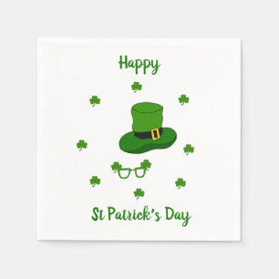 Minimalist Cute Happy St Patrick's Day Napkin