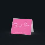 Minimalist Cute Hot Pink Custom Bat Mitzvah Thank You Card<br><div class="desc">Custom Minimalist Classic Cute Hot Pink Modern Bat Mitzvah Thank You Card</div>