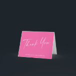 Minimalist Cute Hot Pink Custom Bat Mitzvah Thank You Card<br><div class="desc">Custom Minimalist Classic Cute Hot Pink Modern Bat Mitzvah Thank You Card</div>
