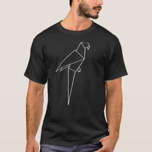 Minimalist Cute Parrot Geometric Line Art T-Shirt