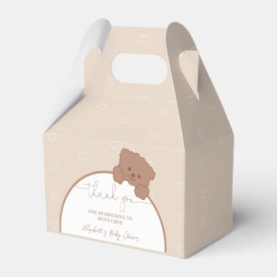 Minimalist Cute Teddy Bear Baby Shower Favour Box