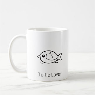 Minimalist Cute Turtle Line Art Coffee Mug