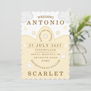 Minimalist Cute Wedding Warm And Modern Aesthetic Invitation