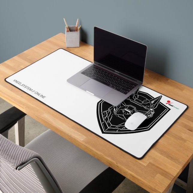 Minimalist Cyberpunk Doberman Tactical Gaming Desk Mat (Office 2)