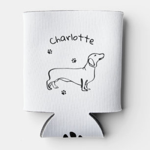 Minimalist Dachshund Art - Your Text, Your Style Can Cooler